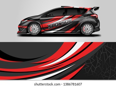 Envolver el camión célico vectorial , supercoche, rally, deriva . Fondo gráfico abstracto de carreras de bandas . Eps 10 