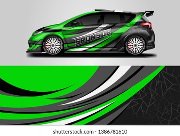 Wrap livery decal car vector , supercar, rally, drift . Graphic abstract stripe racing background . Eps 10 