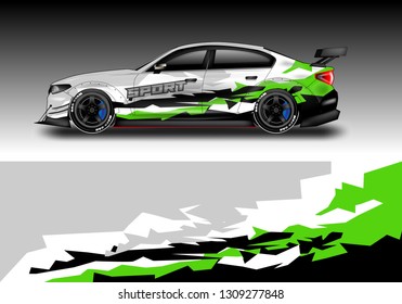 Wrap Mobil rally designs vector Graphic abstract background 