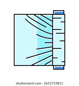 wrap plastic package color icon vector. wrap plastic package sign. isolated symbol illustration