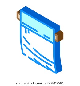 wrap plastic package isometric icon vector. wrap plastic package sign. isolated symbol illustration