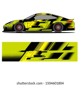 
Wrap race car. Grunge abstract strips for racing car wraps, stickers and stickers. vector