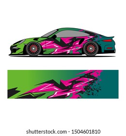 
Wrap race car. Grunge abstract strips for racing car wraps, stickers and stickers. vector
