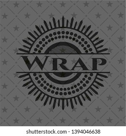 Wrap realistic dark emblem. Vector Illustration. Detailed.