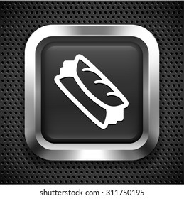 Wrap Sandwich on Black Square Button