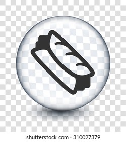Wrap Sandwich on Transparent Round Button