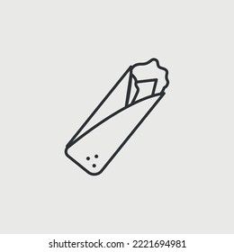 Wrap Sandwich Vector Icon Fast Food