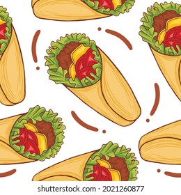 Wrap Seamless Pattern in flat design style
