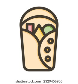 Wrap Thick Line Filled Colors For Personal And Commercial Use.
