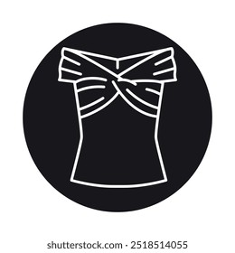 Wrap T-Shirt line black icon. Sign for web page, mobile app, button, logo. Vector isolated button. Editable stroke.