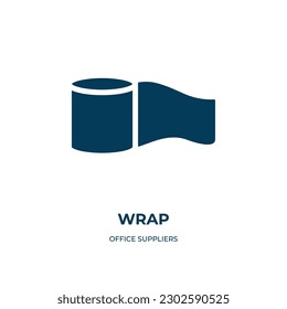 wrap vector icon. wrap, food, package filled icons from flat office suppliers concept. Isolated black glyph icon, vector illustration symbol element for web design and mobile apps