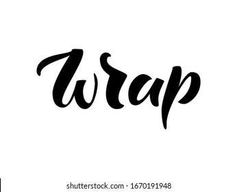 Wrap vector text, hand drawn lettering