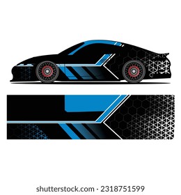 Wrap vinyl sticker abstract design vector car livery