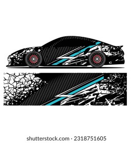 Ajustar el pegatina de vinilo diseño abstracto del vehículo vector livery