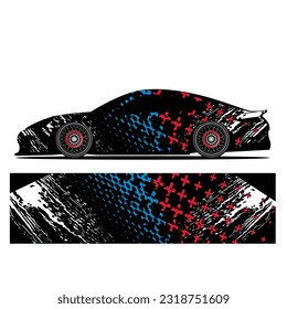 Ajustar el pegatina de vinilo diseño abstracto del vehículo vector livery