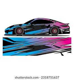 Abstrakter Wrap-Vinyl-Aufkleber, Vektorgrafik-Karosserie