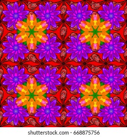 For wrap, wallpapers, backgrounds and scrapbooks. For Merry Christmas, Happy New Year products. Seamless pattern with vector on a colors background.