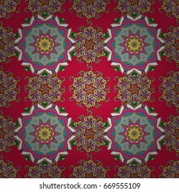 For wrap, wallpapers, backgrounds and scrapbooks. For Merry Christmas, Happy New Year products. Seamless pattern with vector on a colorfil background.