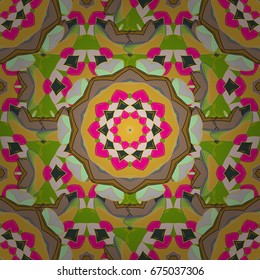 For wrap, wallpapers, backgrounds and scrapbooks. For Merry Christmas, Happy New Year products. Seamless pattern with vector on a colorful background.