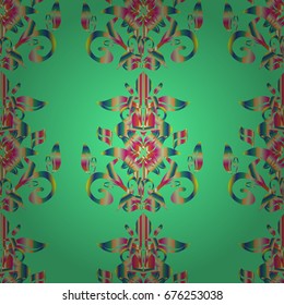 For wrap, wallpapers, backgrounds and scrapbooks. For Merry Christmas, Happy New Year products. Seamless pattern with vector on a background.