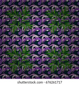 For wrap, wallpapers, backgrounds and scrapbooks. For Merry Christmas, Happy New Year products. Seamless pattern with vector on a background.