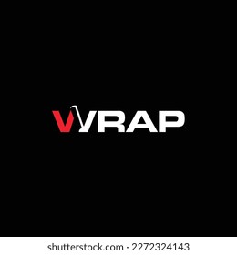 Wrap wordmark logo vector icon template