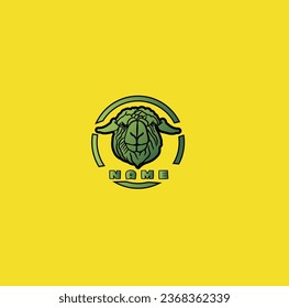 Wrap your brand in cozy charm with our sheep's head logo featuring fluffy fur. Craft a warm and inviting identity.