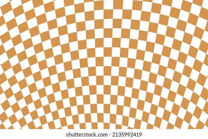 Fondo vectorial del tablero de ajedrez marrón agitado. Adecuado para plantilla de diseño.