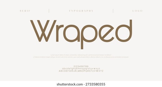 Fonte do alfabeto do logotipo moderno digital minimalista envolta, criativa. Tipografia abstrata minimalista sem serif tecnologia, eletrônico, digital, música, filme, criativa logos fontes. ilustração vetorial
