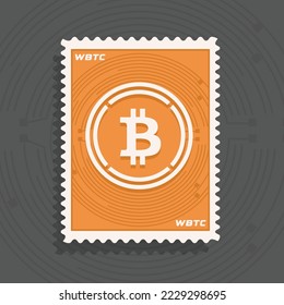 WBTC-Verschlüsselungslogo-Logo-Konzept von Bitcoin-WBTC, Vektorgrafik