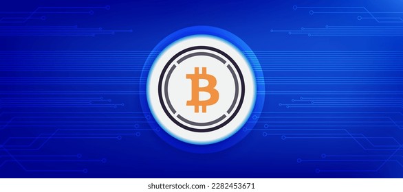 Wrapped Bitcoin (WBTC) cryptocurrency vector illustration banner