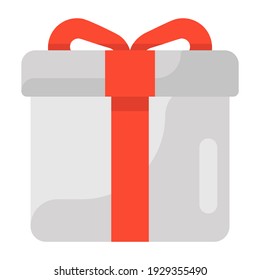 
Wrapped box vector style, trendy icon of gift 