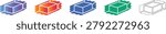 Wrapped Butter Stick Icons Set vol 1695