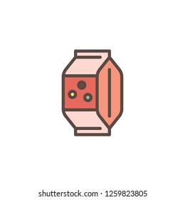 Wrapped candy filled outline icon, line vector sign, linear colorful pictogram isolated on white. Candy pack symbol, logo illustration. Pixel perfect vector graphics
