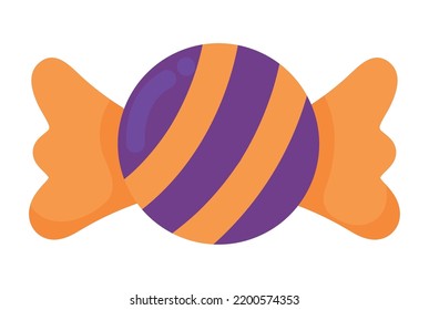 wrapped candy icon flat isolated