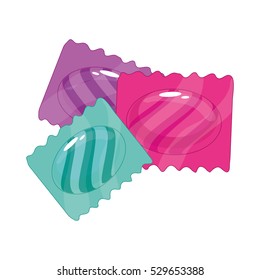 wrapped candy icon image vector illustration design 
