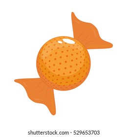 wrapped candy icon image vector illustration design 