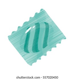 wrapped candy icon over white background. colorful design. vector illustration