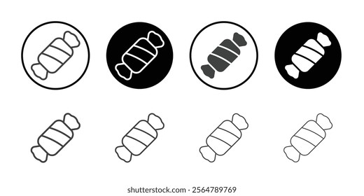 Wrapped candy icon simple vector symbol