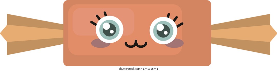 Wrapped candy , illustration, vector on white background