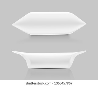 Wrapped candy mockup. Front and side view. Vector illustration. Can be use for template your design, promo, adv. EPS10.