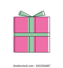 wrapped gift box bow ribbon decoration