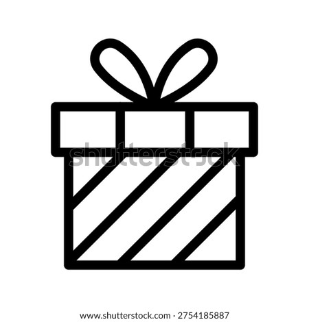 Wrapped Gift Box Icon for Presents, Celebrations, Holidays, and Special Occasions