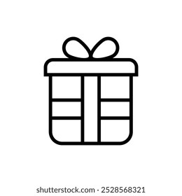 A wrapped gift box icon, symbolizing presents, celebrations, or special occasions, commonly used in festive or promotional graphics.