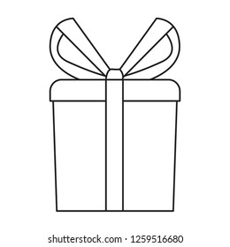 wrapped gift box on white background