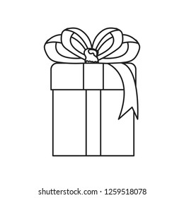 wrapped gift box on white background