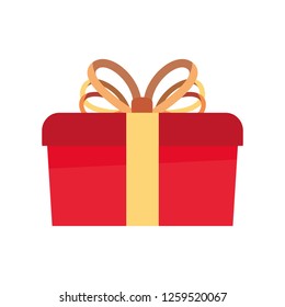 wrapped gift box on white background