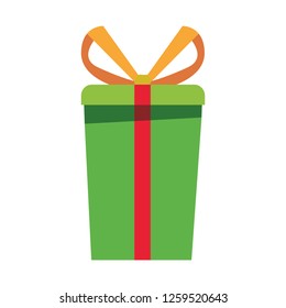 wrapped gift box on white background