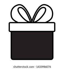 wrapped gift box on white background vector illustration