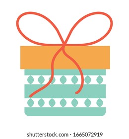 caja regalo envuelta ramadan celebración árabe islámica ilustración vectorial tono color icono